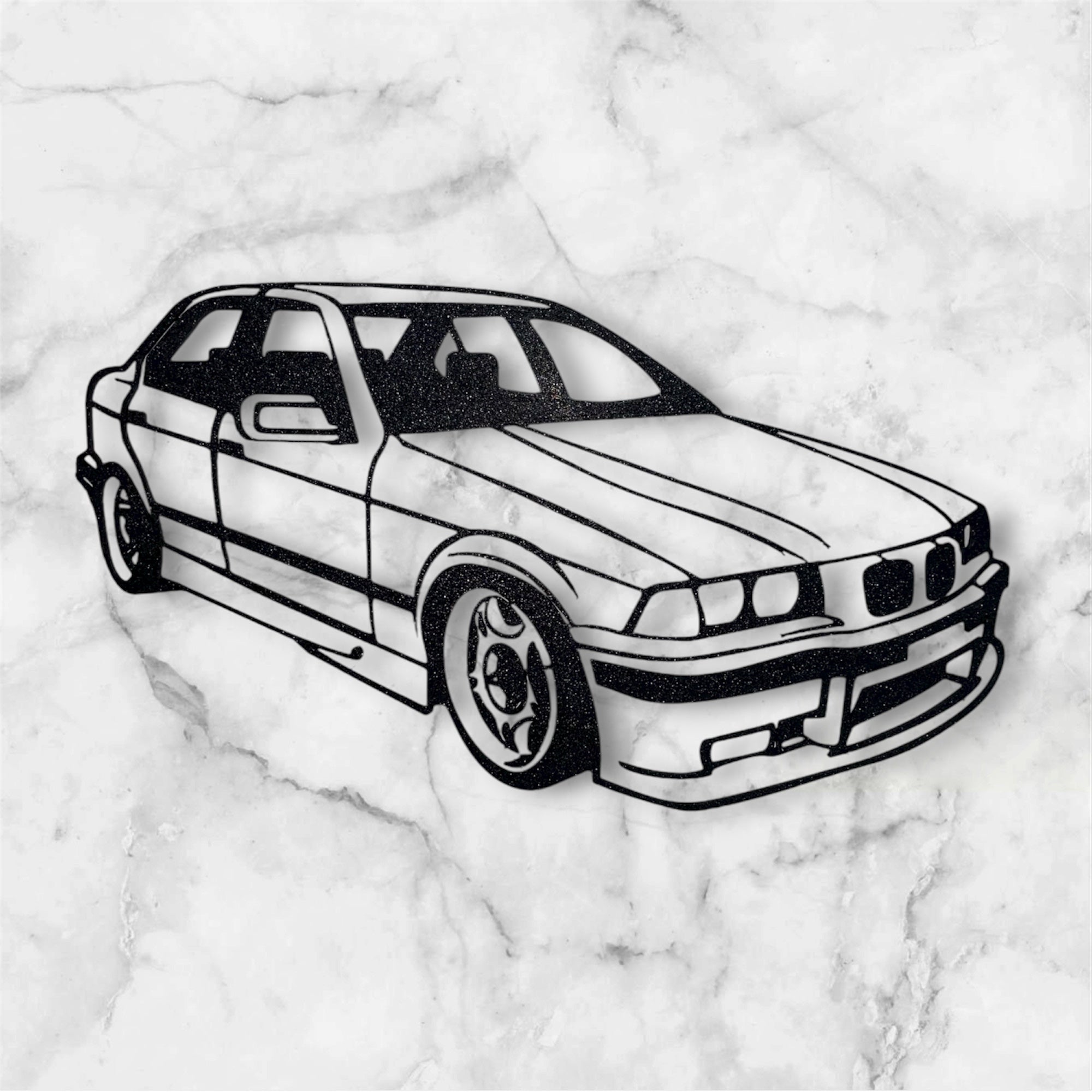 SPORTS CAR SILHOUETTE WALL ART