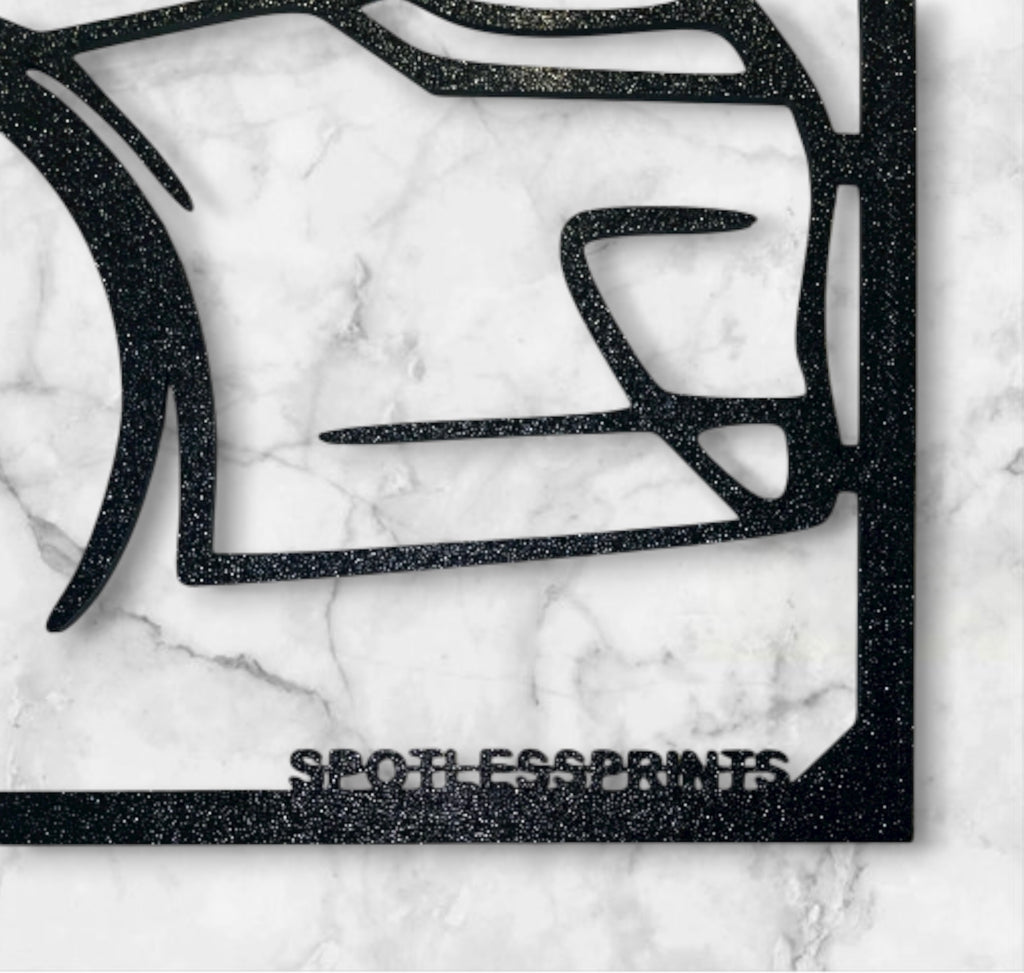 SPORTS CAR SILHOUETTE WALL ART (3 PARTS)