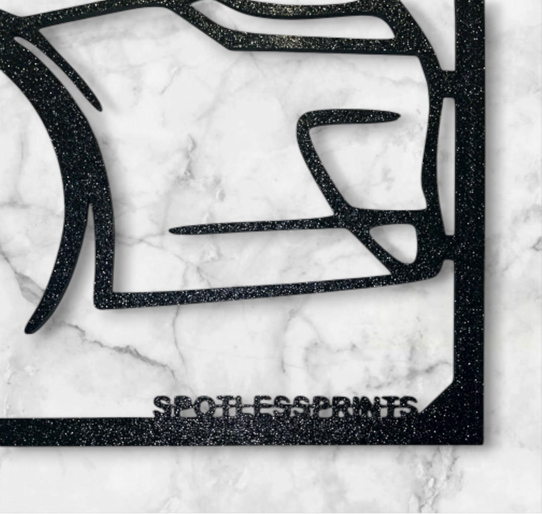 SPORTS CAR SILHOUETTE WALL ART (3 PARTS)