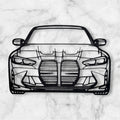 SPORTS CAR SILHOUETTE WALL ART