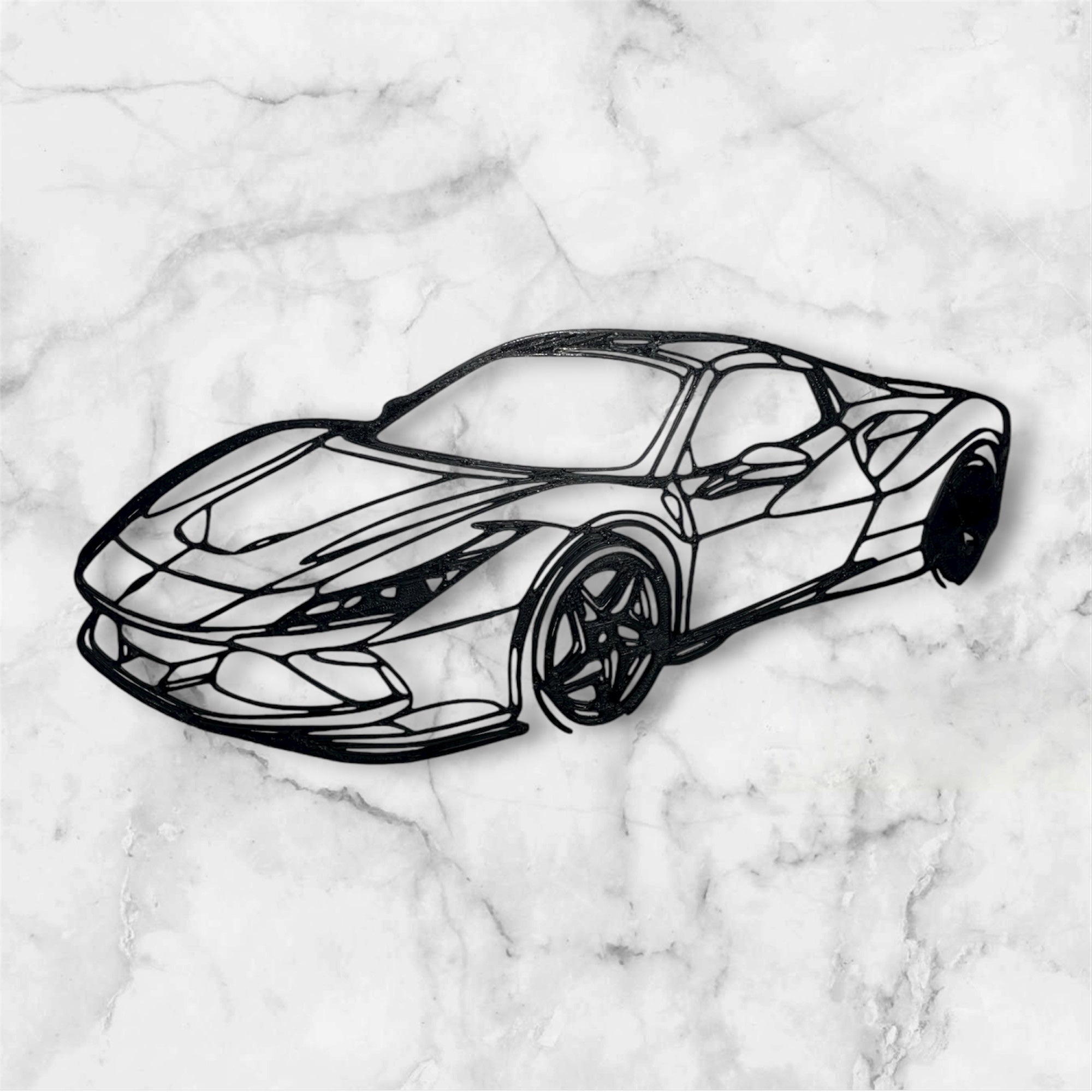 SUPER CAR SILHOUETTE WALL ART
