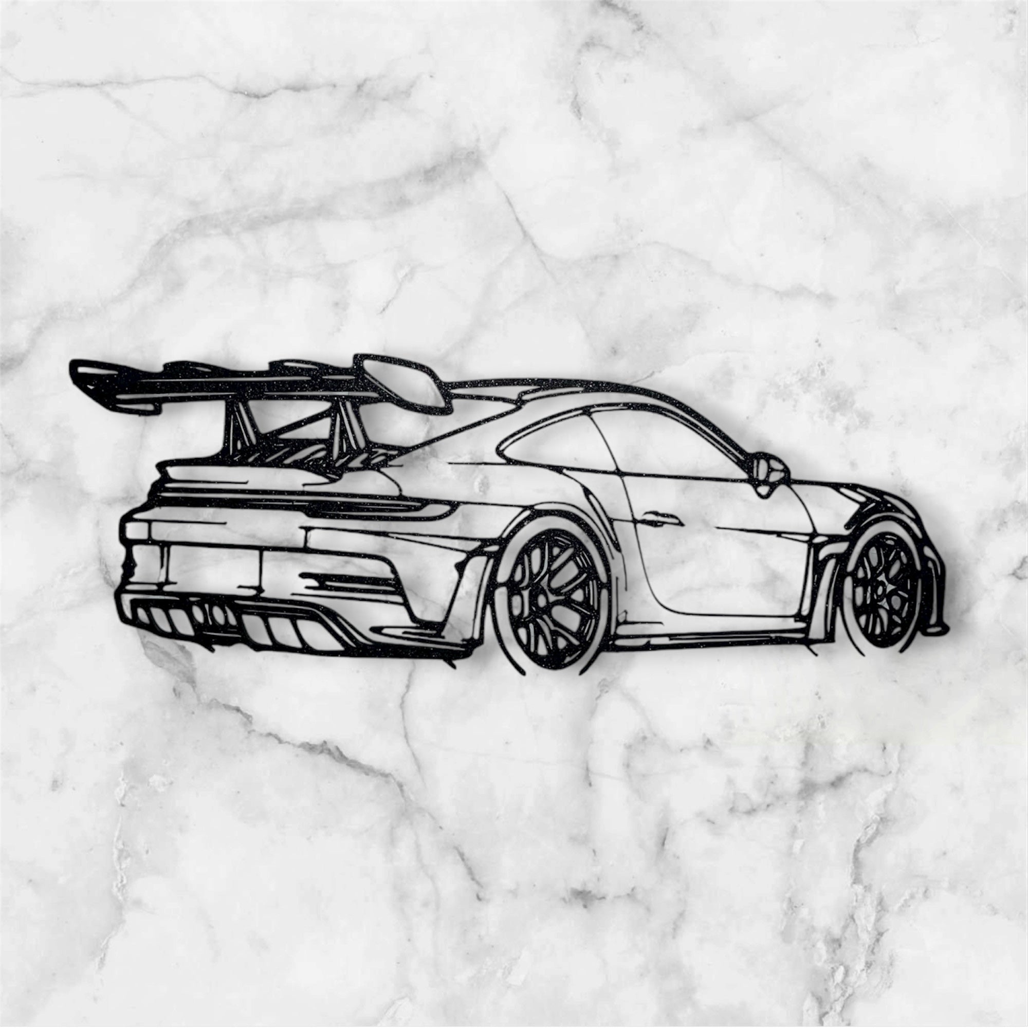 SUPER CAR SILHOUETTE WALL ART