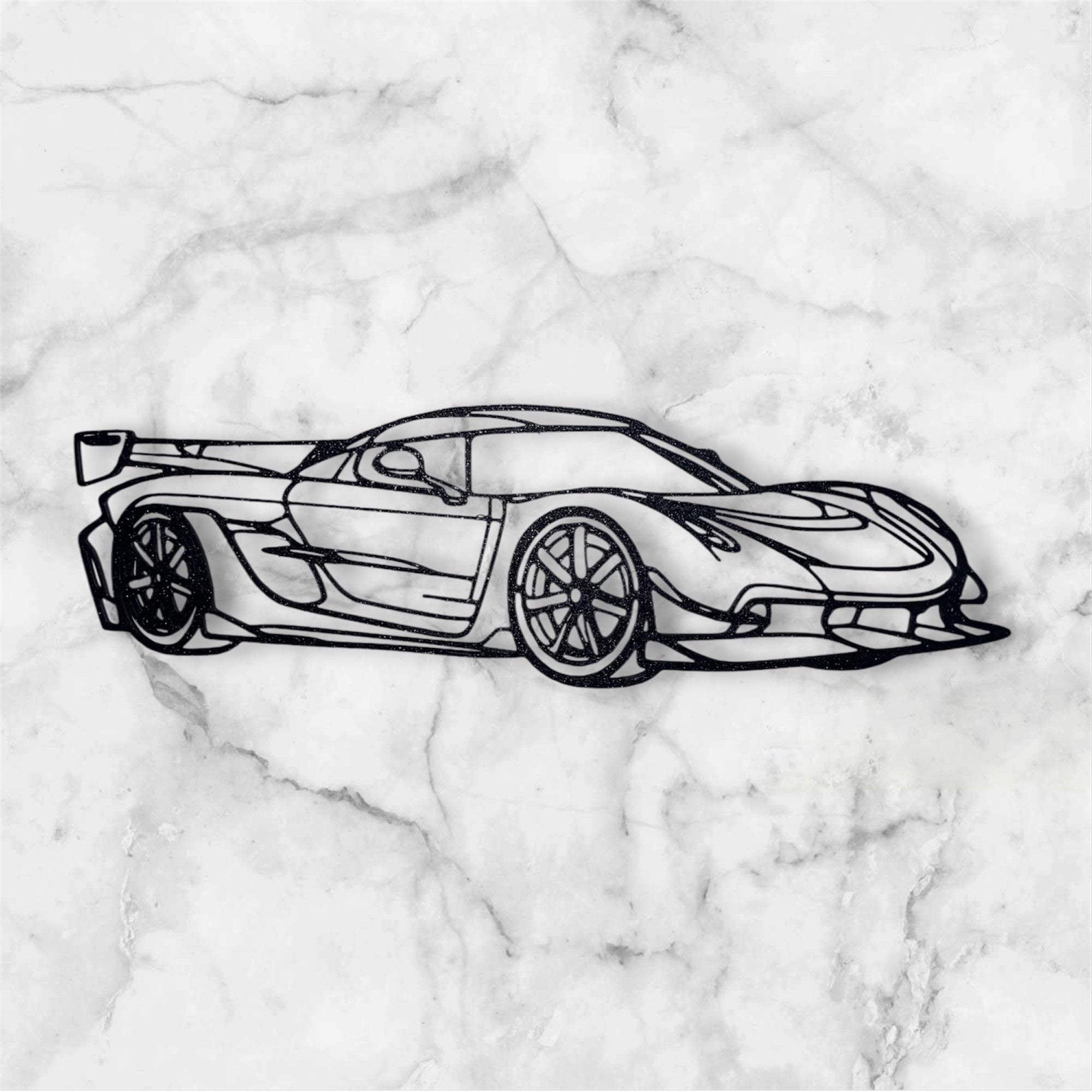 HYPER CAR SILHOUETTE WALL ART