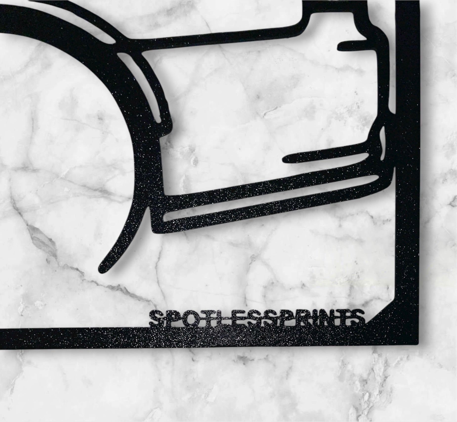 SPORTS CAR SILHOUETTE WALL ART (3 PARTS)