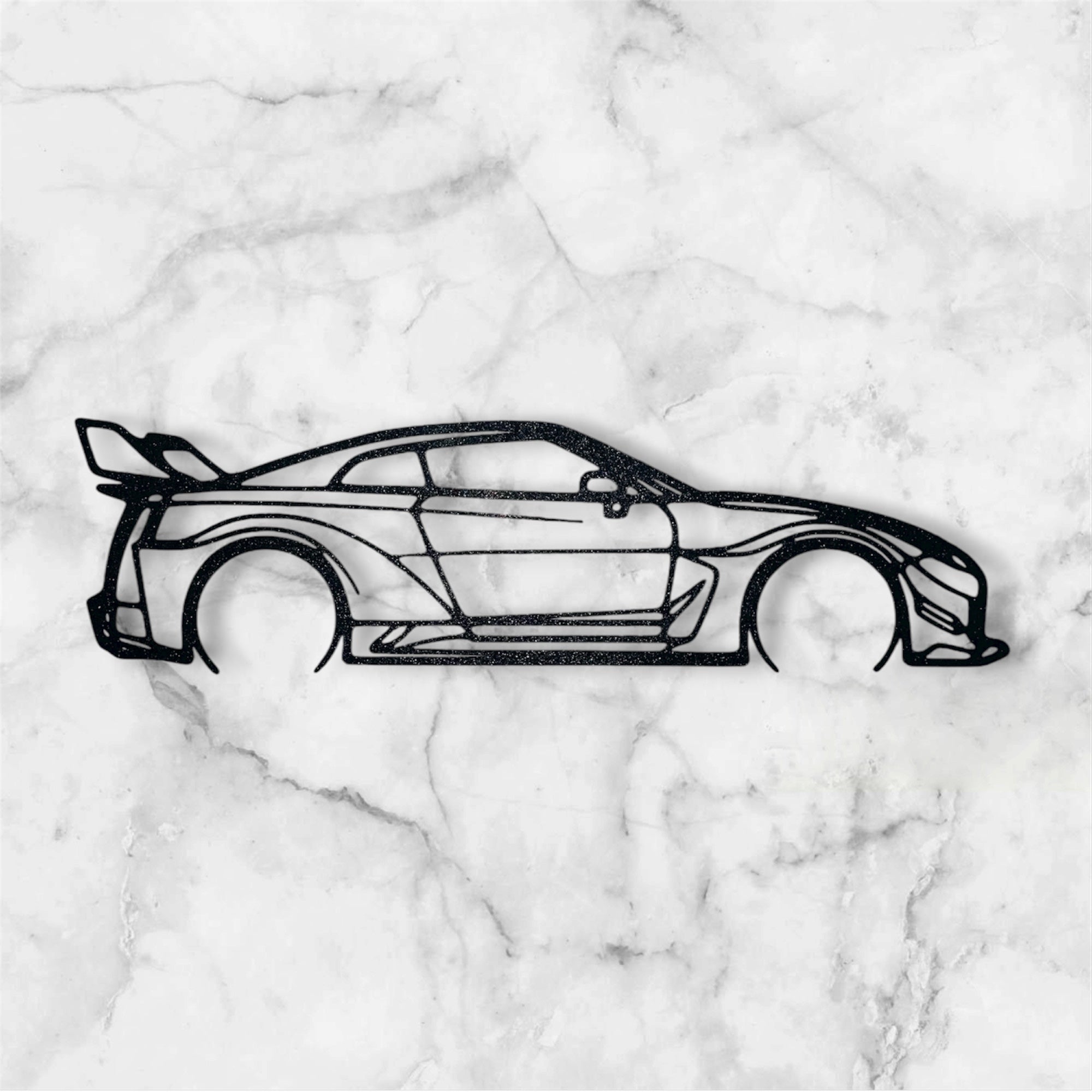 SPORTS CAR SILHOUETTE WALL ART, WIDEBODY