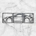 SPORTS CAR SILHOUETTE WALL ART (3 PARTS)