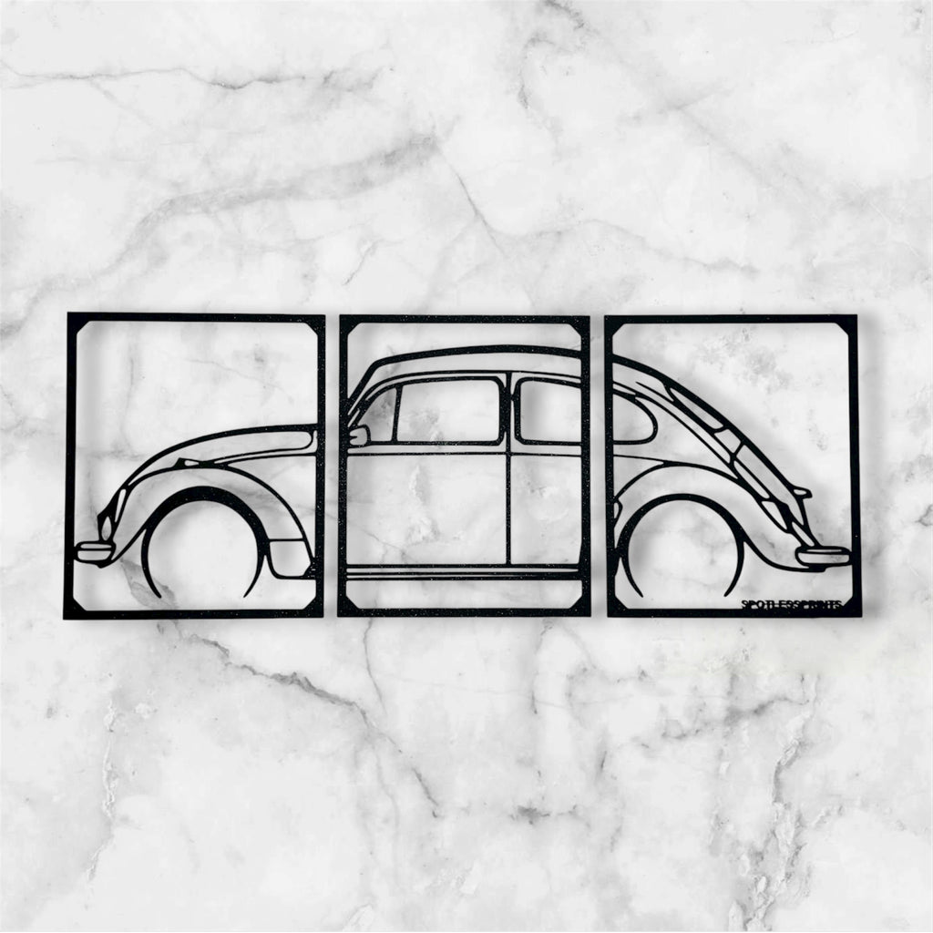 CLASSIC CAR SILHOUETTE WALL ART (3 PARTS)