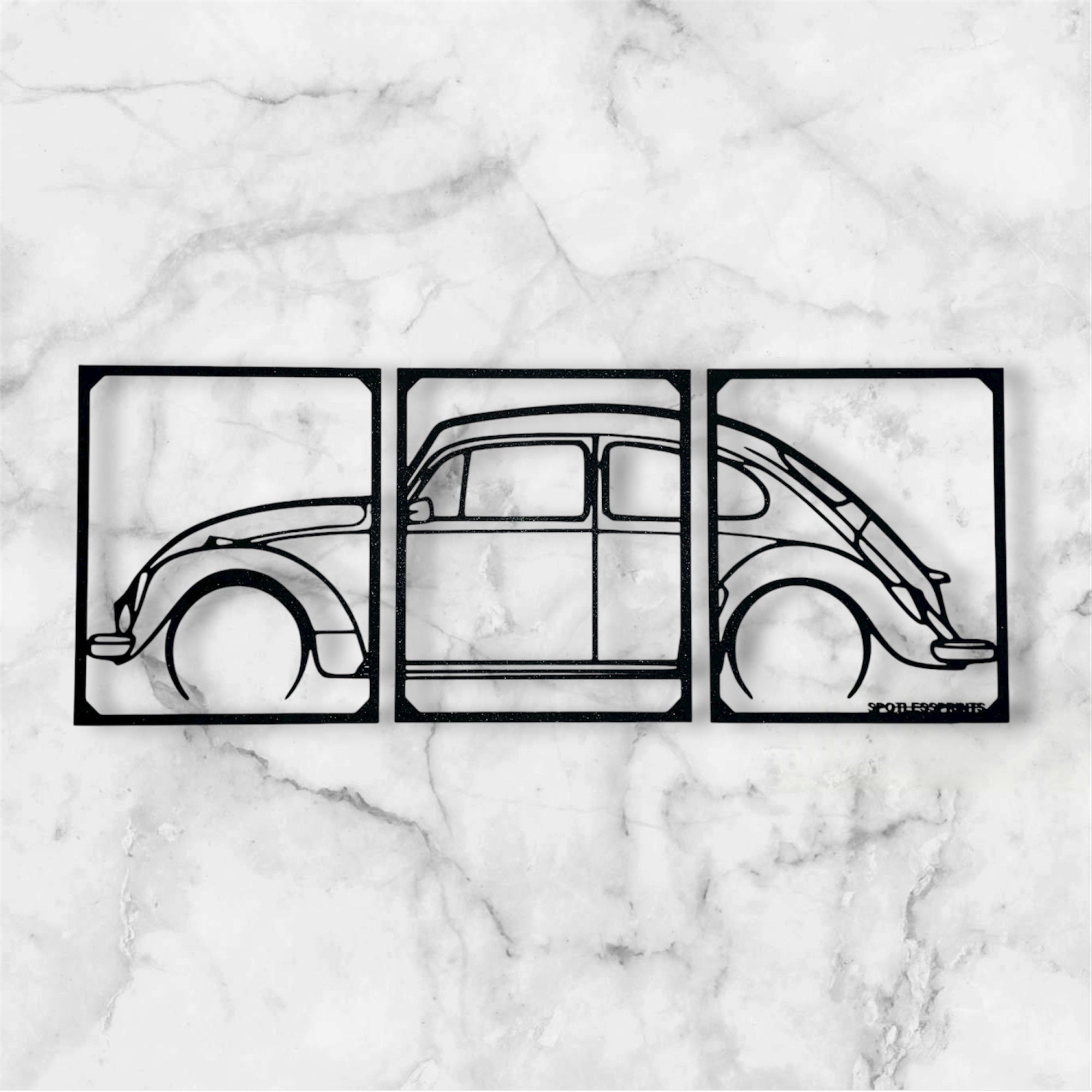 CLASSIC CAR SILHOUETTE WALL ART (3 PARTS)