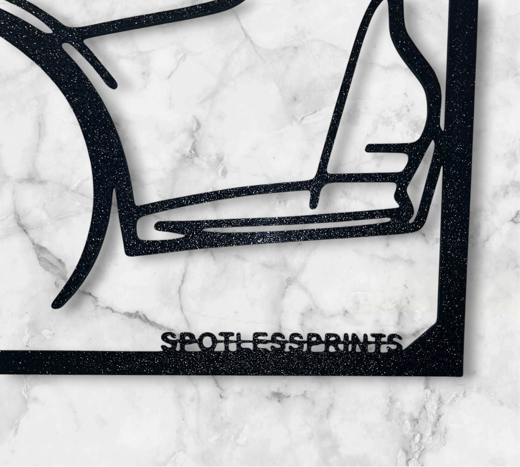 SPORTS CAR SILHOUETTE WALL ART (3 PARTS)