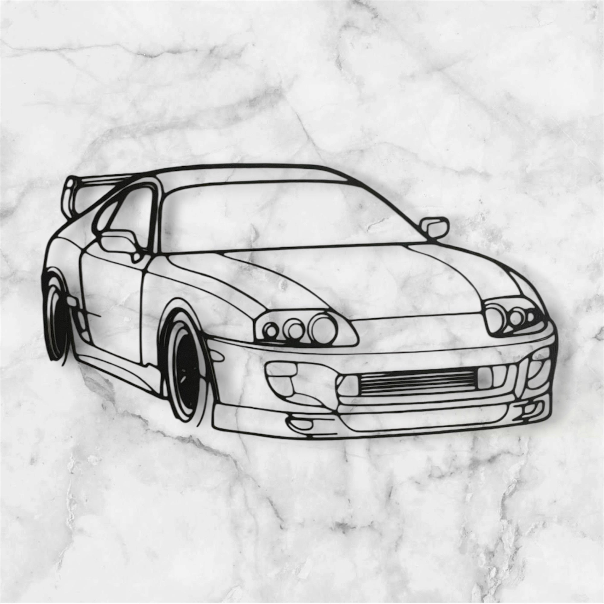 SPORTS CAR SILHOUETTE WALL ART