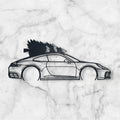 SPORTS CAR SILHOUETTE WALL ART (CHRISTMAS EDITION)