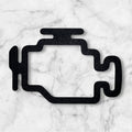 CHECK ENGINE LIGHT SILHOUETTE WALL ART