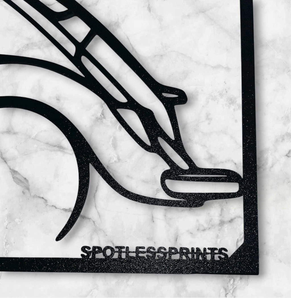 CLASSIC CAR SILHOUETTE WALL ART (3 PARTS)