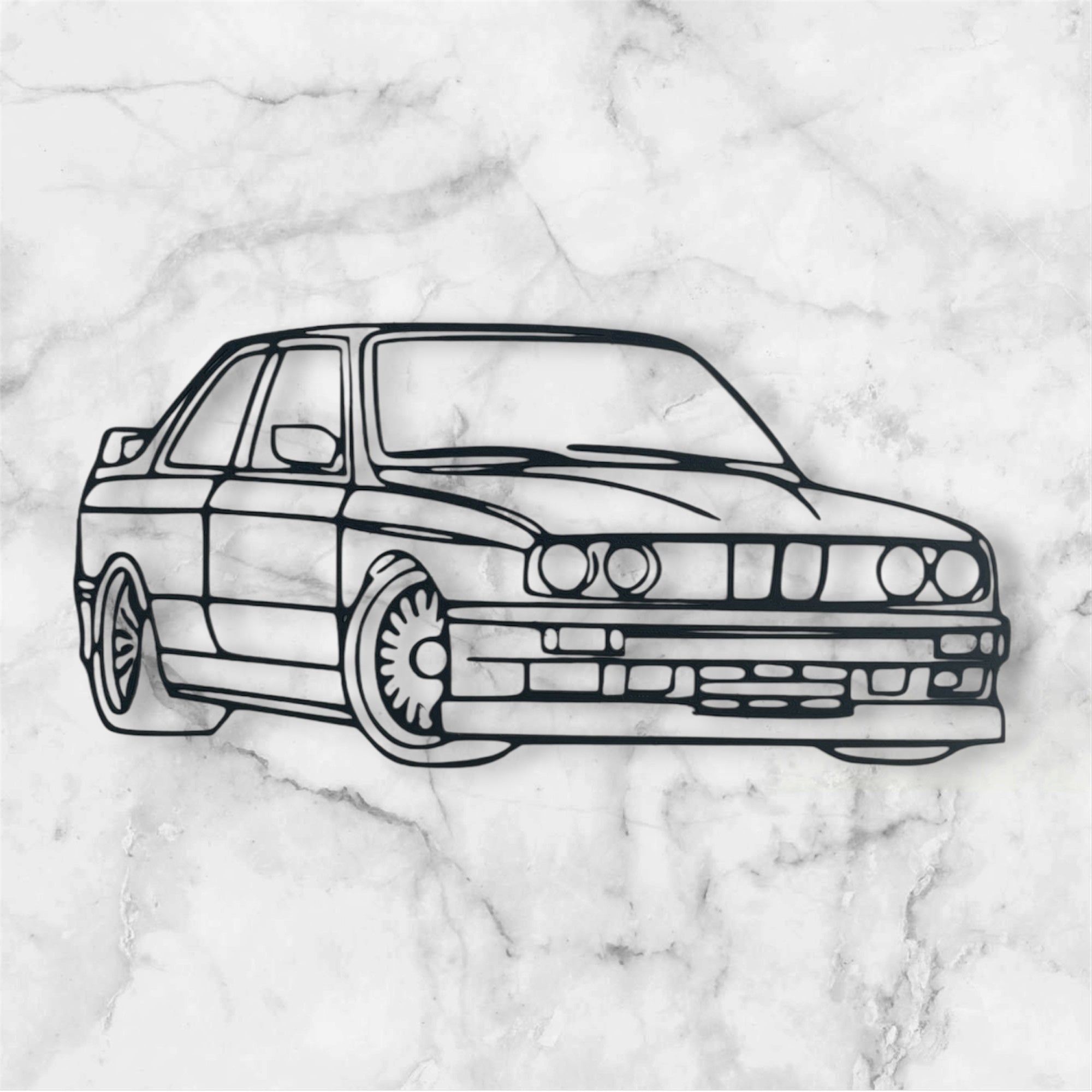 SPORTS CAR SILHOUETTE WALL ART