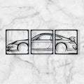 SPORTS CAR SILHOUETTE WALL ART (3 PARTS)