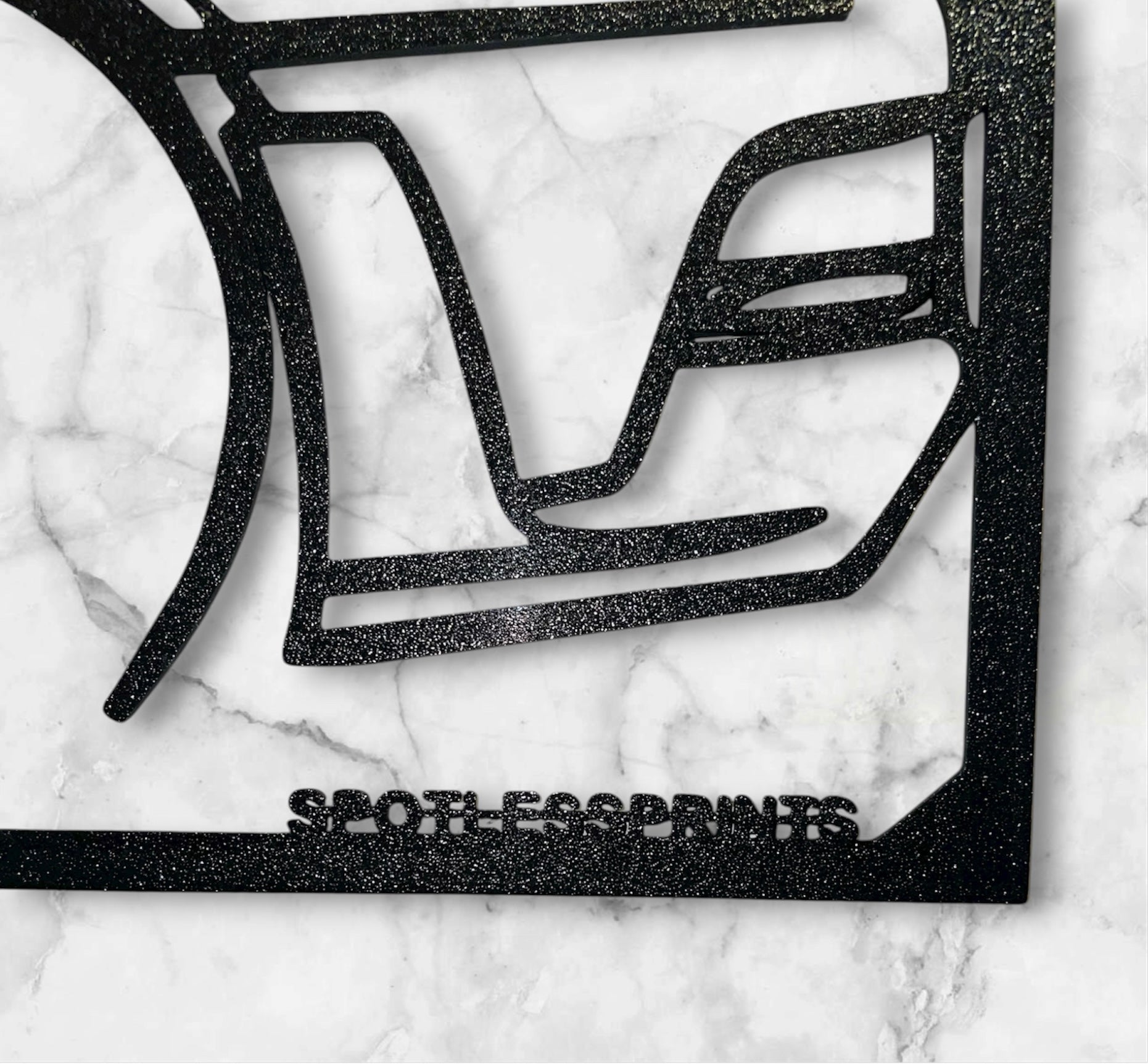 SPORTS CAR SILHOUETTE WALL ART (3 PARTS)