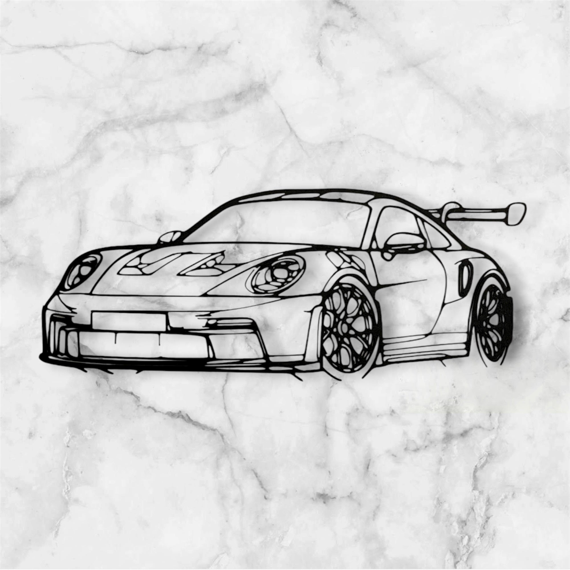 SUPER CAR SILHOUETTE WALL ART