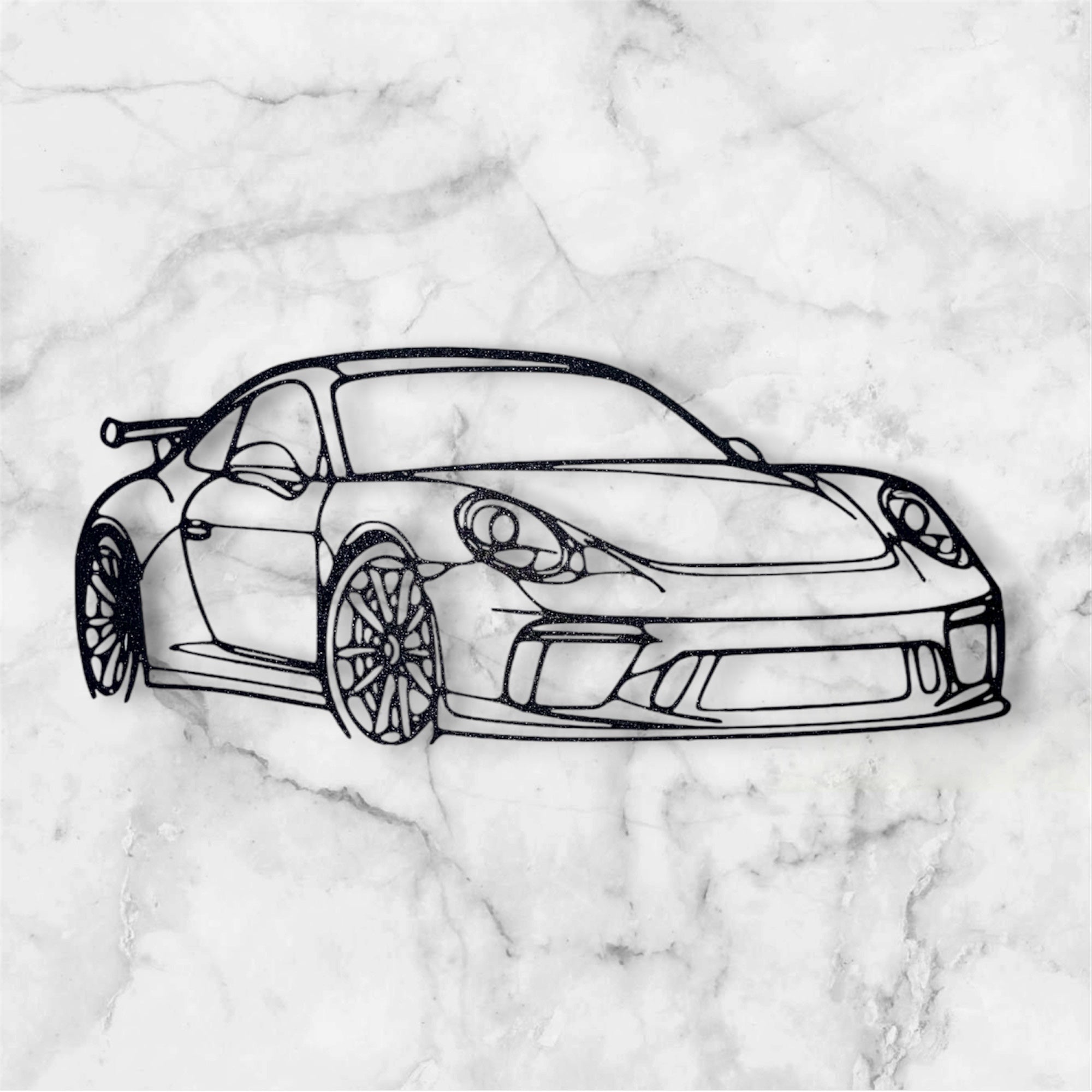 SUPER CAR SILHOUETTE WALL ART