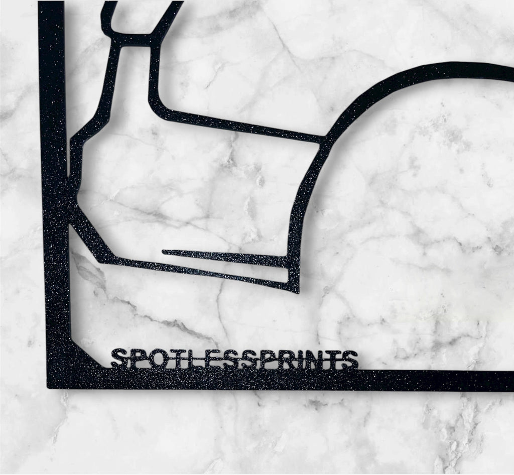 SPORTS CAR SILHOUETTE WALL ART (3 PARTS)